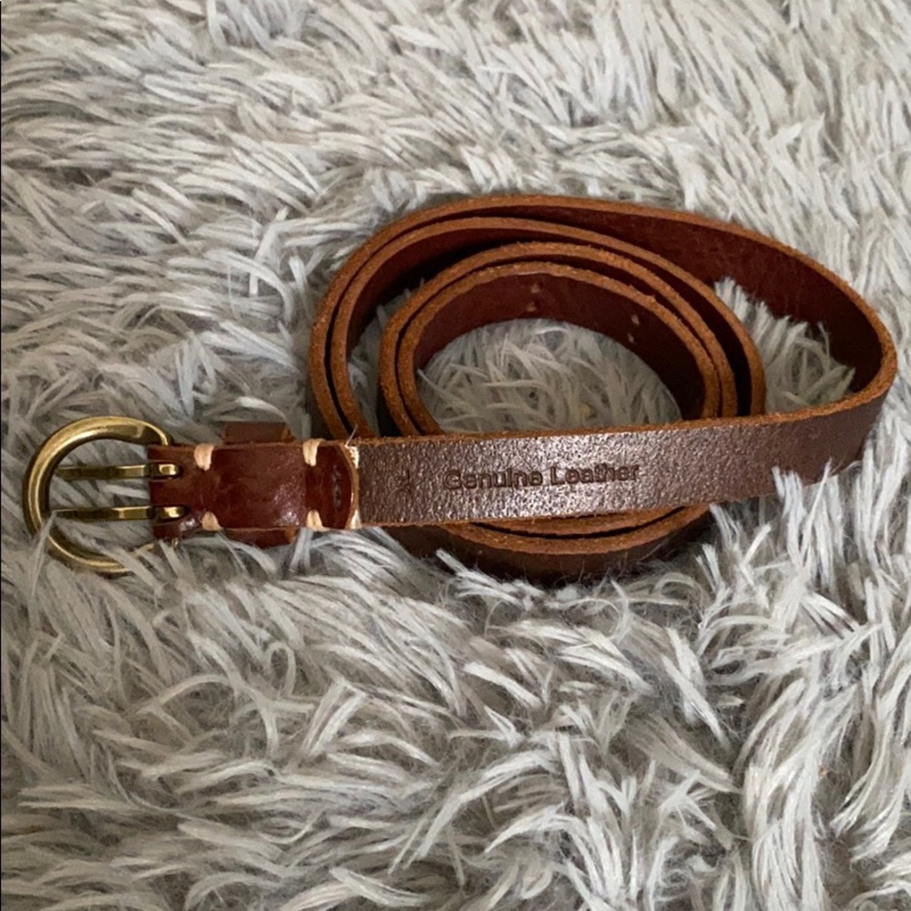 Real leather belt